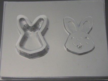 832 Bunny Rabbit Face Pour Box Chocolate Candy Mold